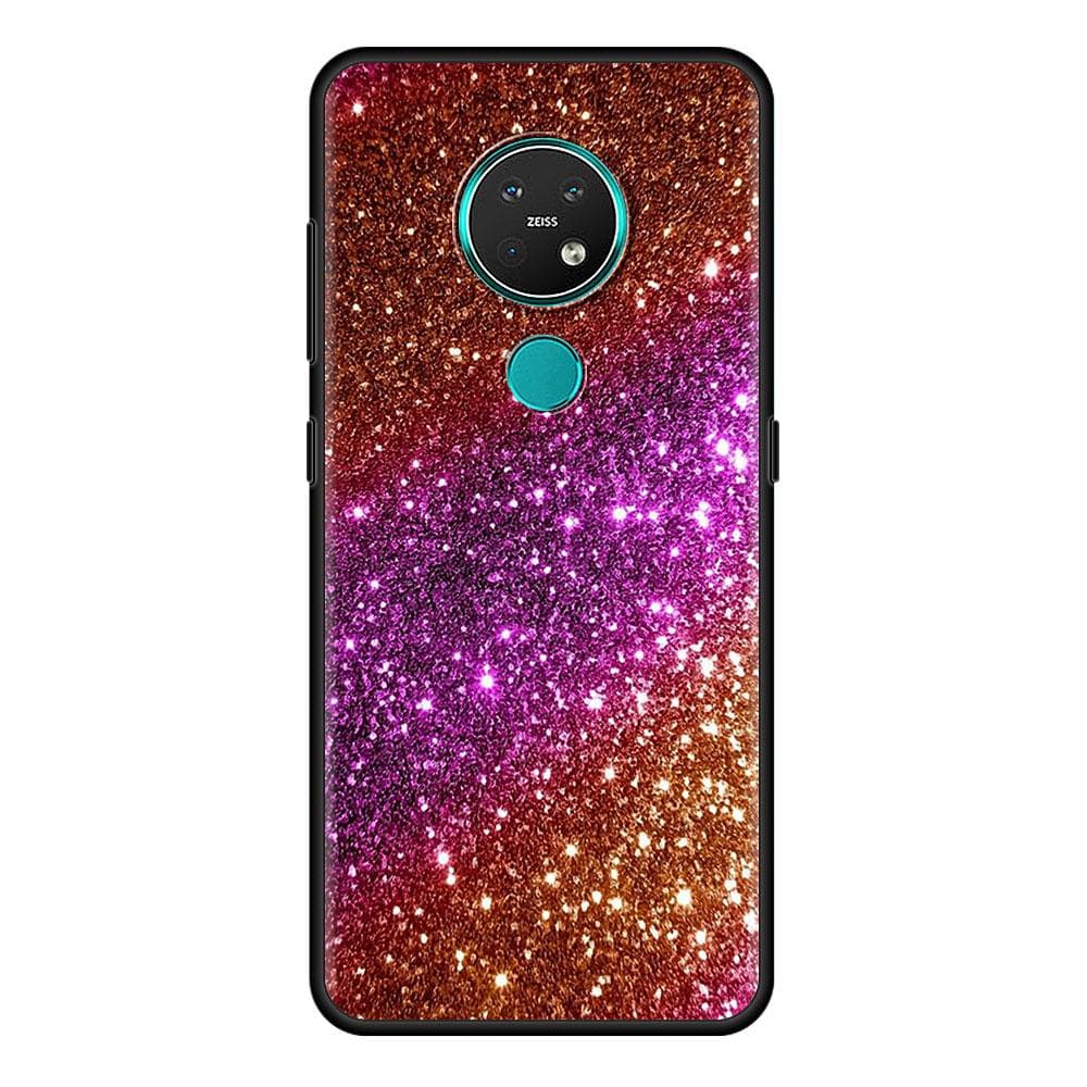 Gold Pink Glitter Print Cell Phone Case for Nokia 5.4 7.2 3.4 5.3 2.3 3.2 8.3 5G 2.4 2.2 4.2 1.3 1.4 C20 G20 X20 Cover Coque Nokia G20