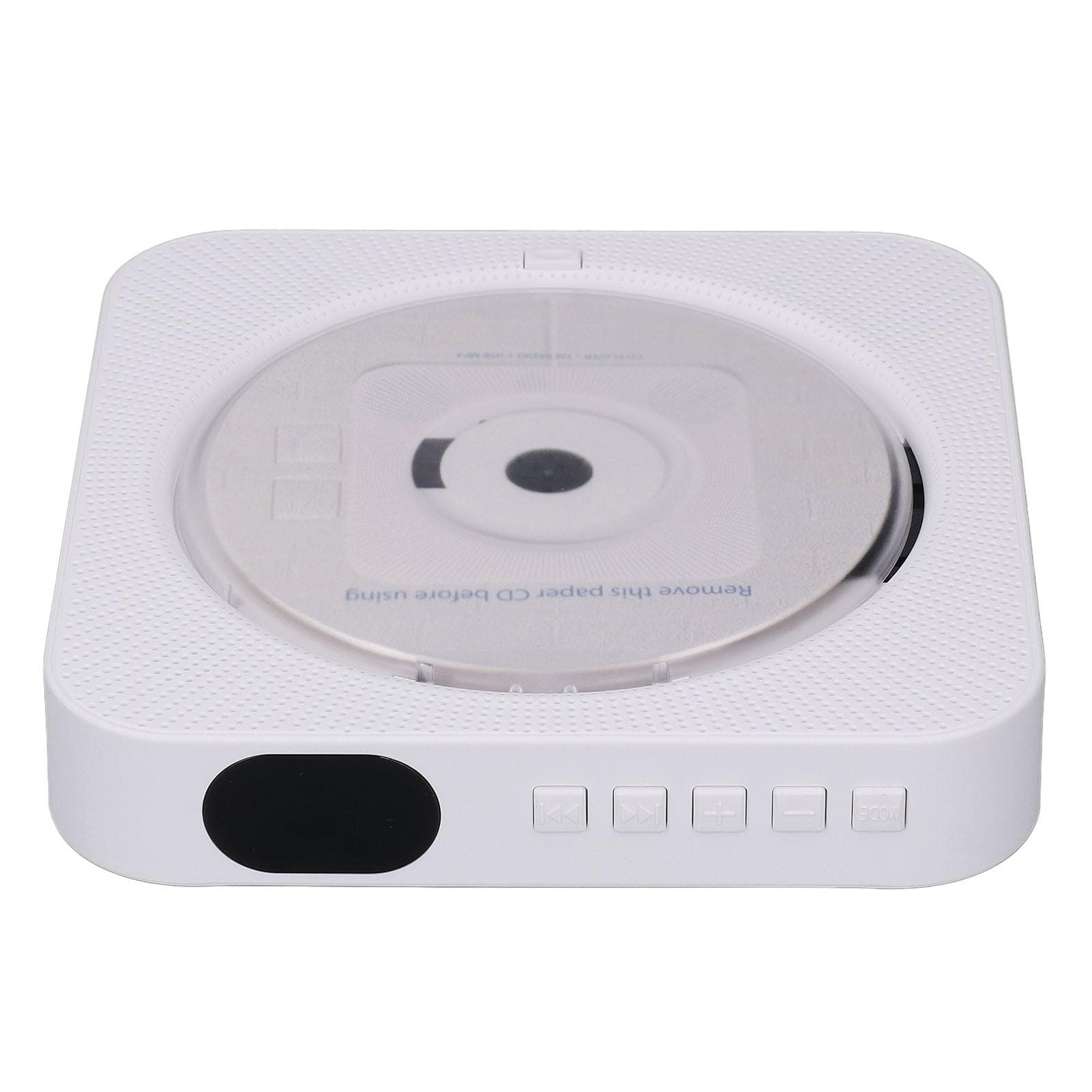 Bluetooth CD Player Portable Remote Control Protective Cover 2 Modes Wall Mount Cd Player Black white
