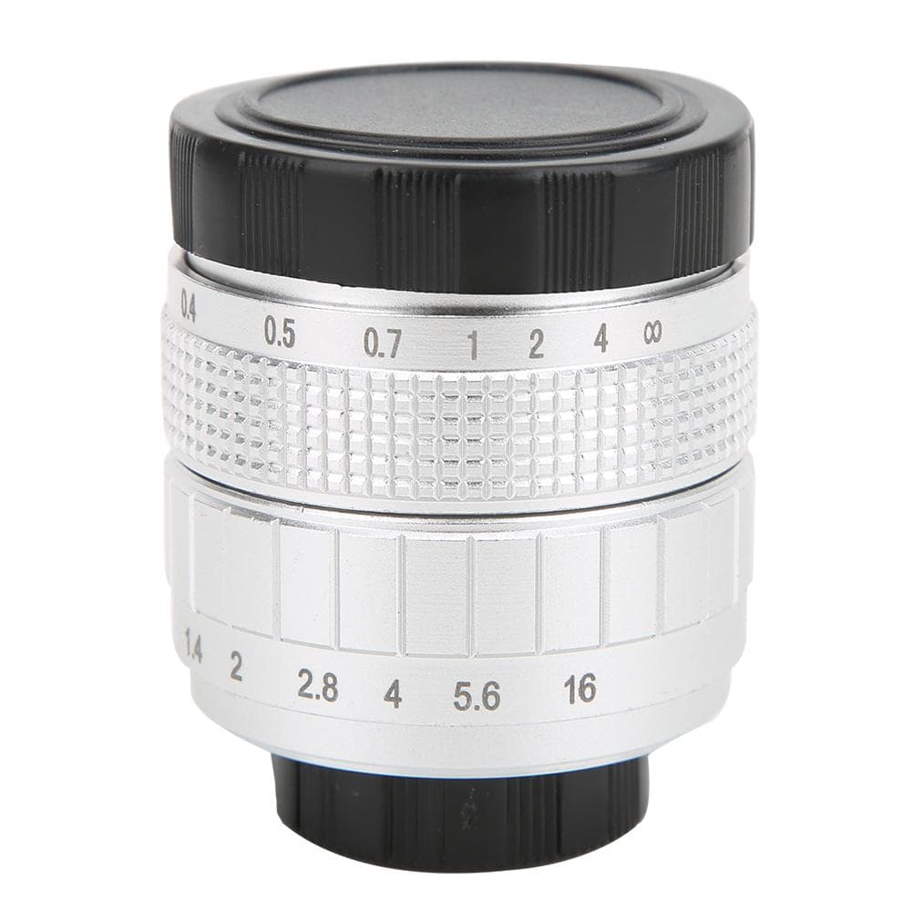 50mm F1.4 C Mount Lens Used with Adapter Ring for Canon Mirrorless Camerasilver silver