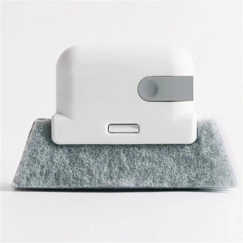 2-in-1 Groove Cleaning Tool Creative Window Groove Cleaning Cloth Window Cleaning Brush Windows Slot Cleaner Brush Groove Brush grey