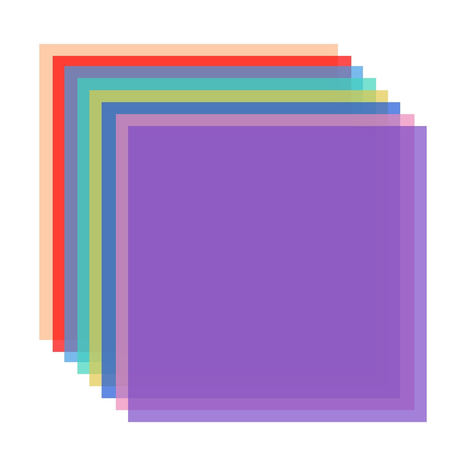Andoer 11 Colors/set Transparent Gel Lighting Filter 30 * 30cm/ 12 * 12in Coloured Overlays Tinted 8 pcs multicolour