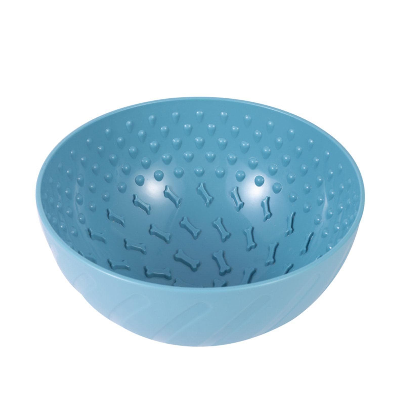 Dog Lick Bowl Interactive Large Capacity Anxiety Boredom Relief Pet Slow Feeder Bowl for Dogs blue