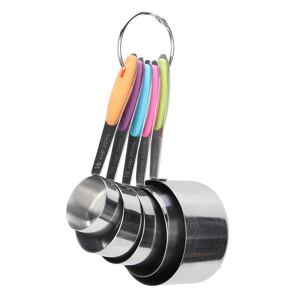 5pcs Stainless Steel Thermal Insulation Measuring Scale Cups Set Kitchen Cooking Baking Tool5pcs