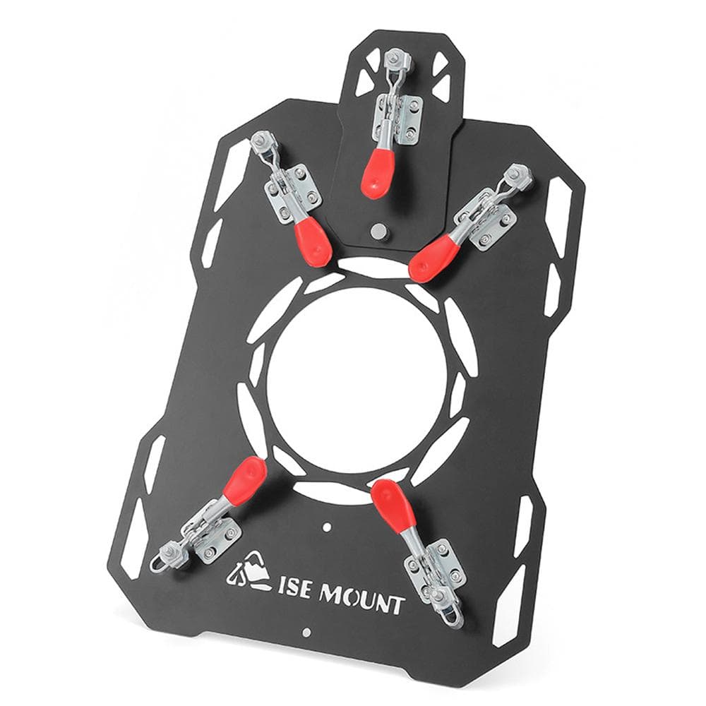 ISE MOUNT Tent Chimney Anti-Scald Plate Clip-on Stove Jack Camping Tent Protector No-Opening Tent black