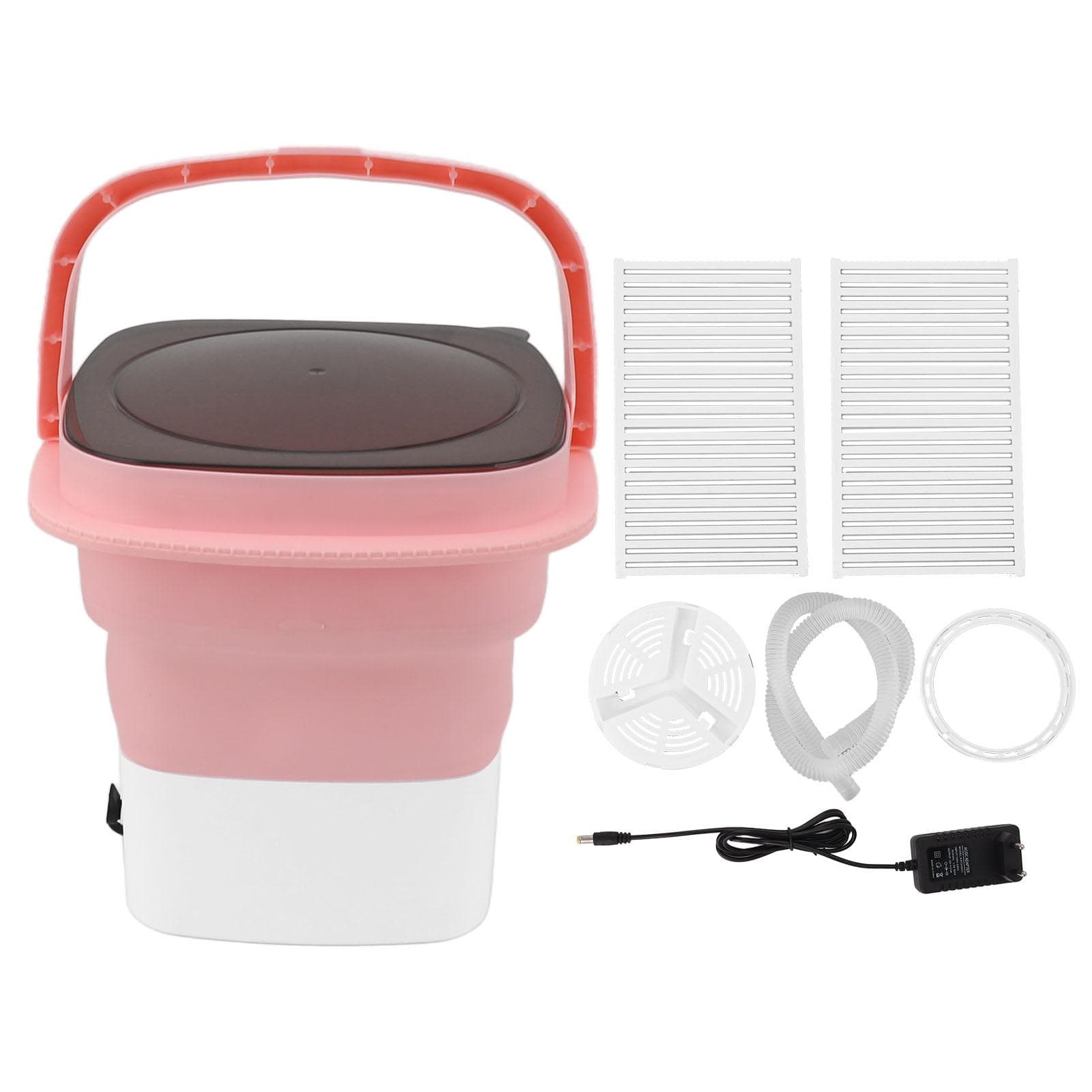 Portable Washing Machine Foldable Mini Small Portable Washer Washing Machine for Apartment Laundry pink