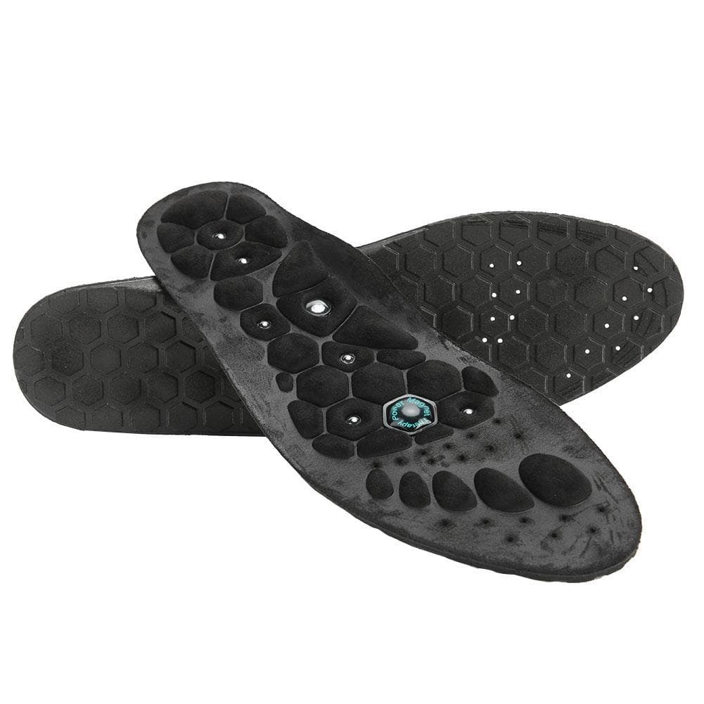 2pcs Unisex Magnet Therapy Insoles Sports Breathable Foot Sole Massage Foot Pad(Black S 35‑39) black