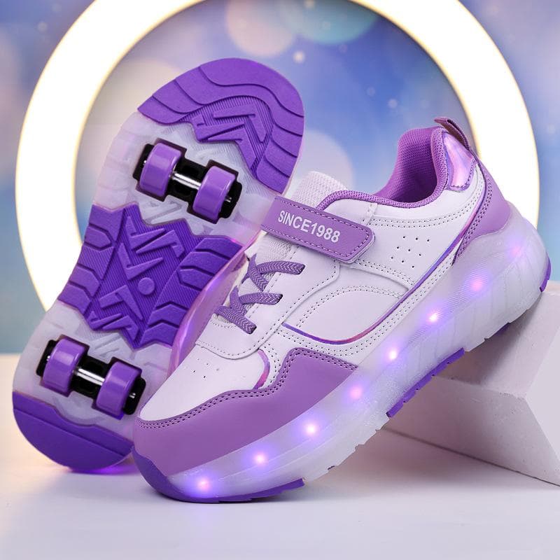 Children's Runaway Shoes Roller Skating Boys Four-wheel Runaway Shoes Student Skates New Removable Girls' Wheels Shoes 40