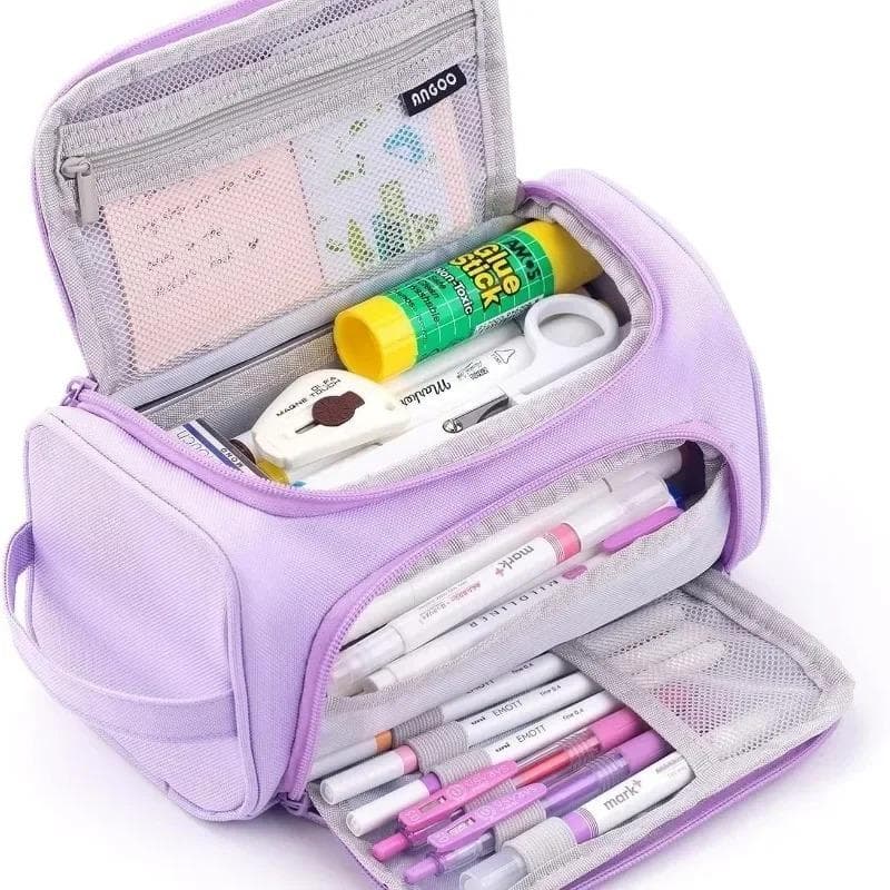 Super Big Pencil Case Cute Pencil Box Storage Bag Large Capacity for Boy Girl Kid's Gift Multipurpose Pencil Bag School Stationery purple