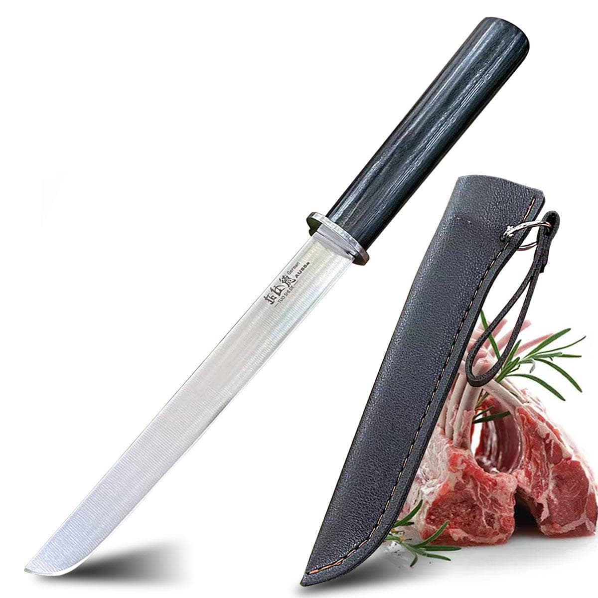 Bread Knife Stainless Steel Kitchen Knives Top Quality Meat Knife Sharp Blade Cooking Tool with cover