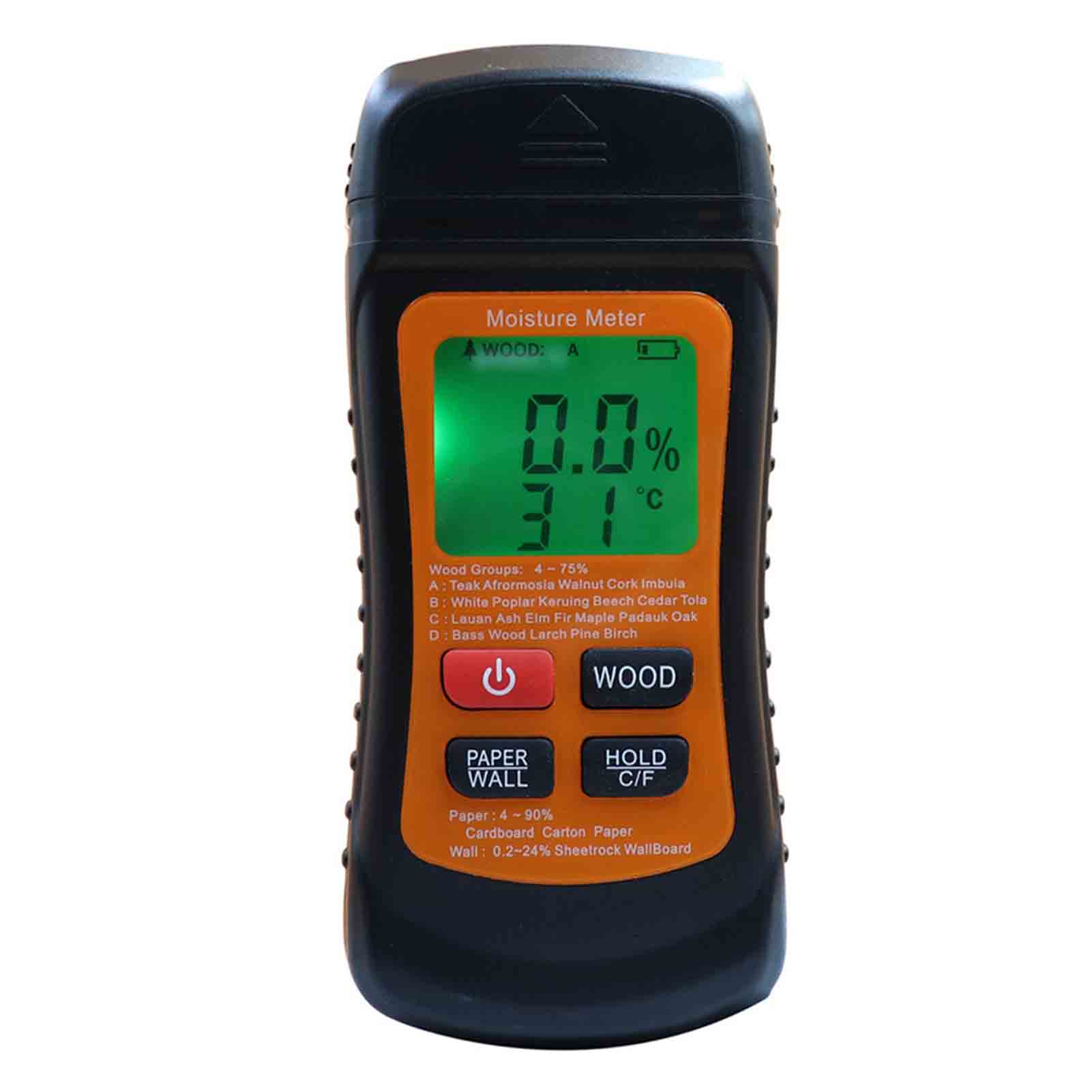 Wood Moisture Meter Digital Moisture Detector Moisture Tester Damp Tester Dampness Meter Portable black