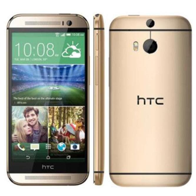 Refurbished HTC Original Unlocked HTC M8 5.0  2GB RAM 32GB ROM 4G Mobile Phone With 1 SIM Simple Set gold