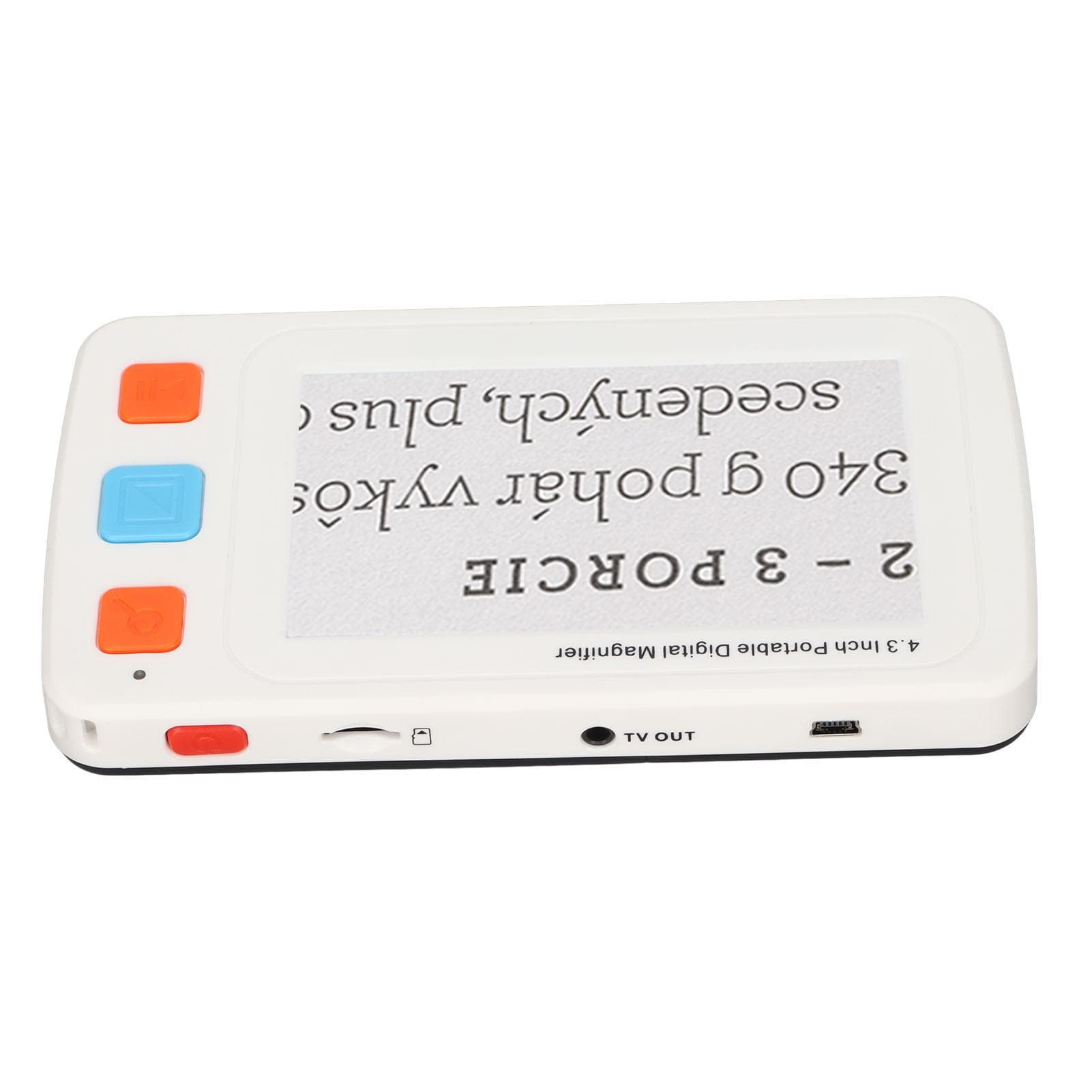 YS010 Digital Reading Magnifier Portable Electronic Video Magnifying Glass Reading Aid with 4.3in EU Plug