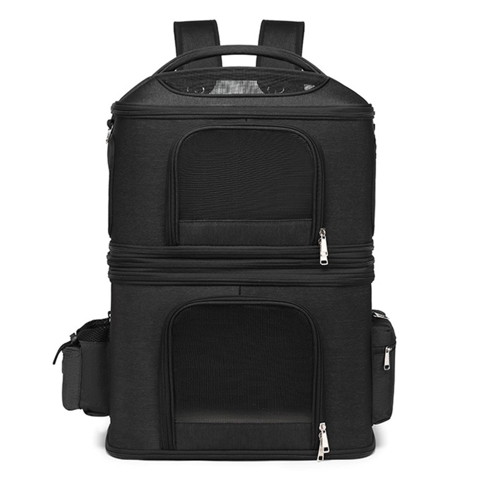 Cat Carrier Detachable Backpack Double Cat Carrier Breathable and Convenient for Travel - Durable black