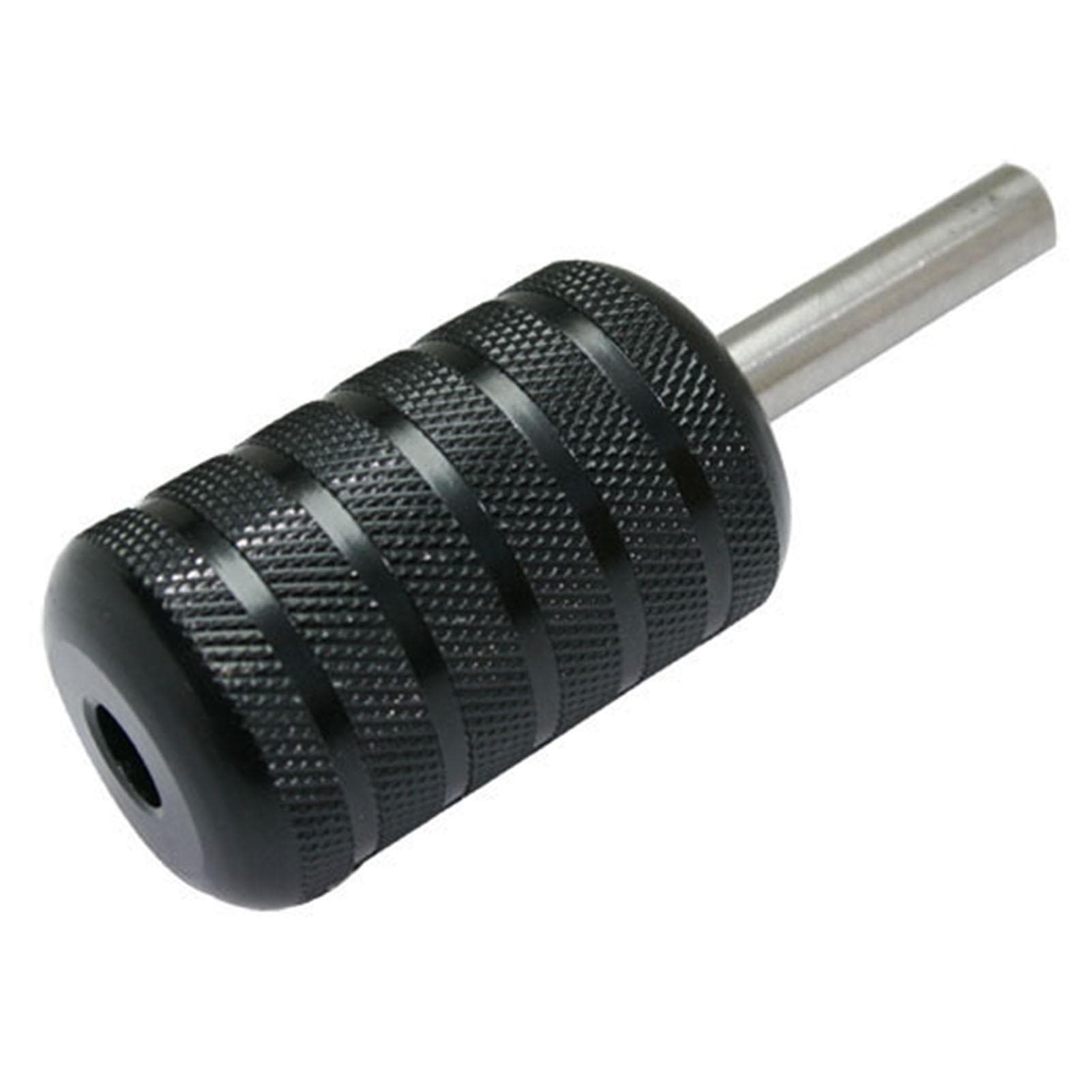 Tattoo Equipment Black Aluminum Alloy Tattoo Handle Anti-slip Knurled Tattoo Machine Grip 30mm