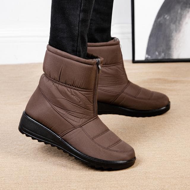 2023 Warm Winter Boots Women Boots Rain Boots Waterproof Women Shoes Snow Boots Fashion Mother Shoes 39 brown