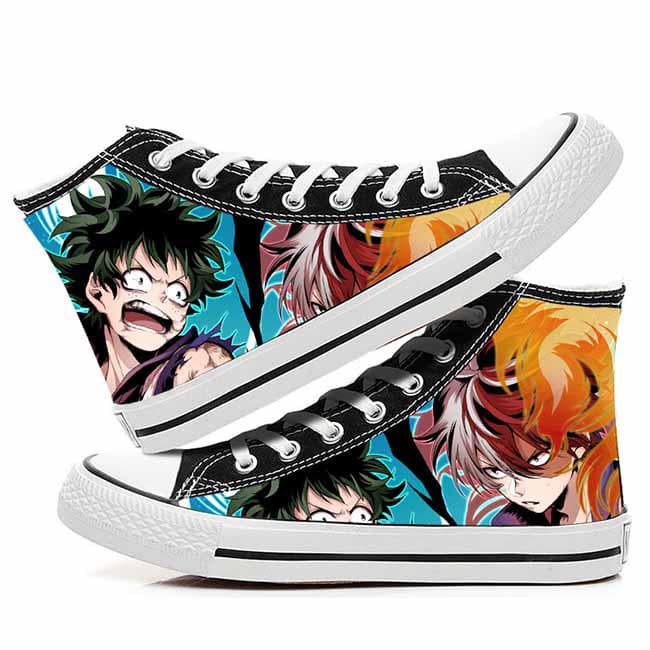 Anime My Hero Academia Cosplay Casual Graffiti High Help Canvas Shoes Cos Hip Hop Student Shoes 38