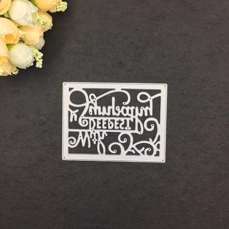 With Deepest Sympathy Metal Cutting Dies Stencils Die Cut Scrapbooking Album Paper Card Embossing