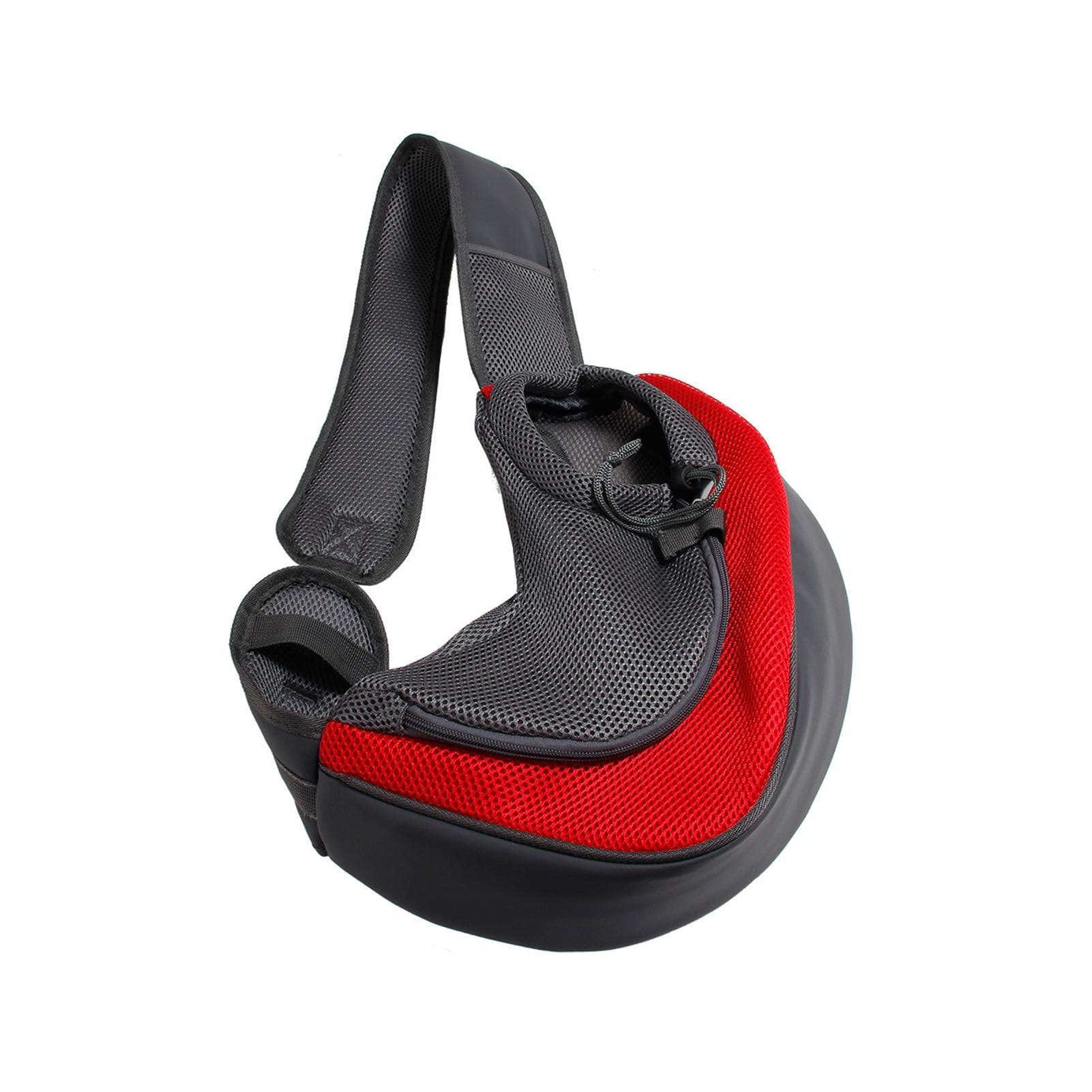 Dog Carrier Pet Sling Carrier Outdoor Shoulder Bag Cross-body Back Pet Dog Sling Carrier Breathable L red