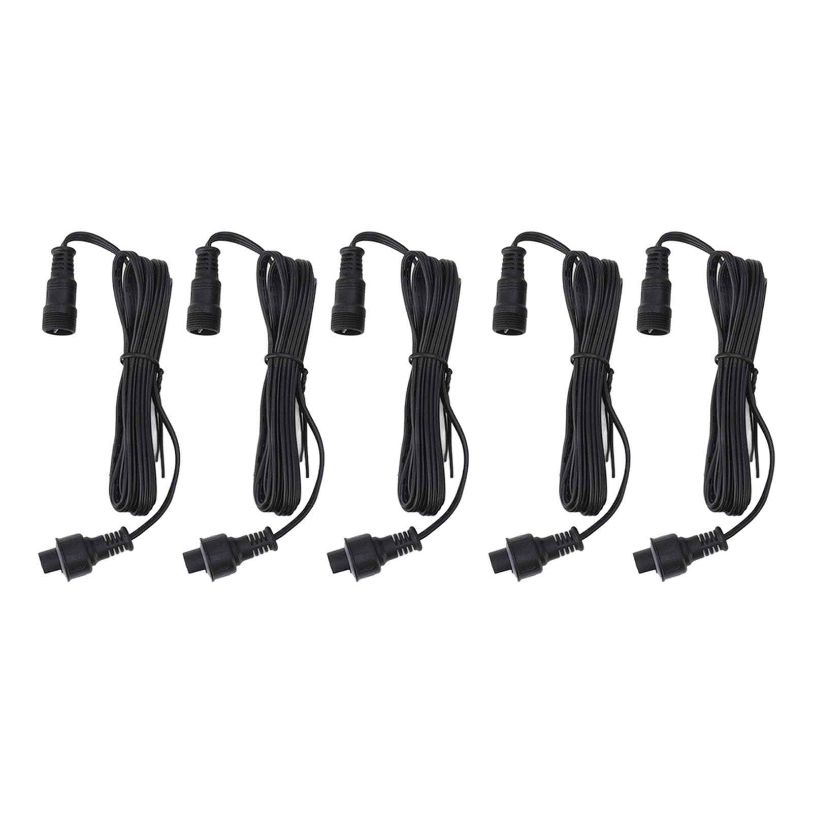 5pcs 4.9ft Deck Light Extension Cable IP67 Waterproof Extension Cord with Male and Female 3Pin