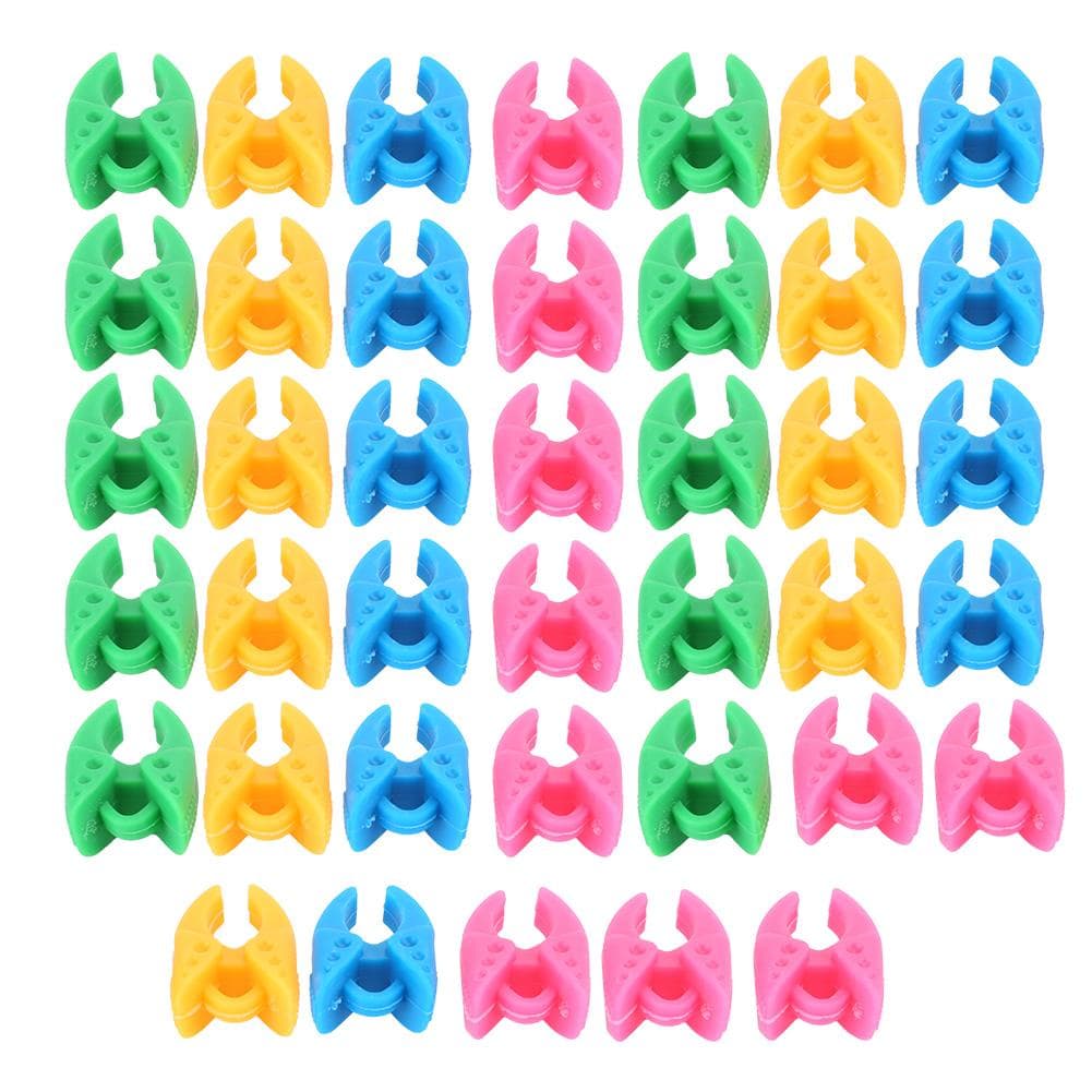 40Pcs Spool Fixing Clip Silicone Colorful Bobbins Clips for Sewing Thread Accessories