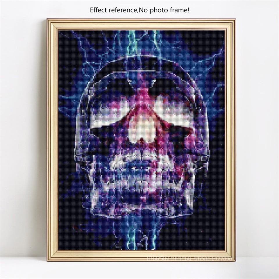 Diamond Embroidery Landscape Diamond Painting Human Skull Full Round Rhinestone 20X30CM