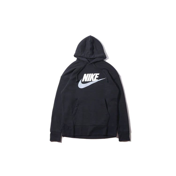 Nike Sports Casual Pullover Hoodie With Front Logo Men Tops Black AV8411-010 S