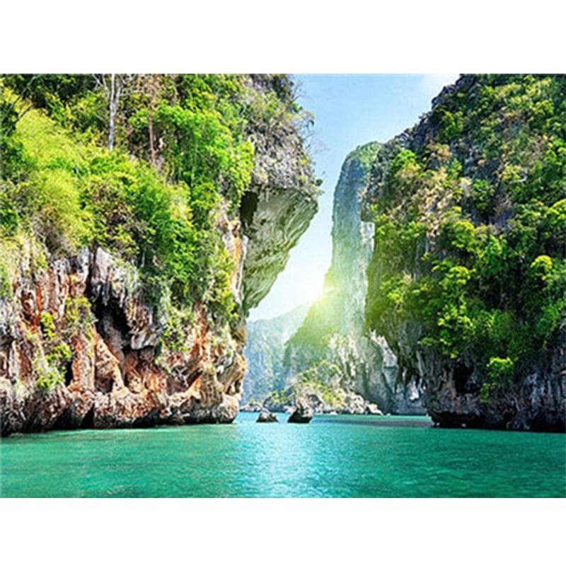 5D Diamond Painting Landscape Full Round Diamond Embroidery Waterfall Rhinestone Mosaic 20X30CM