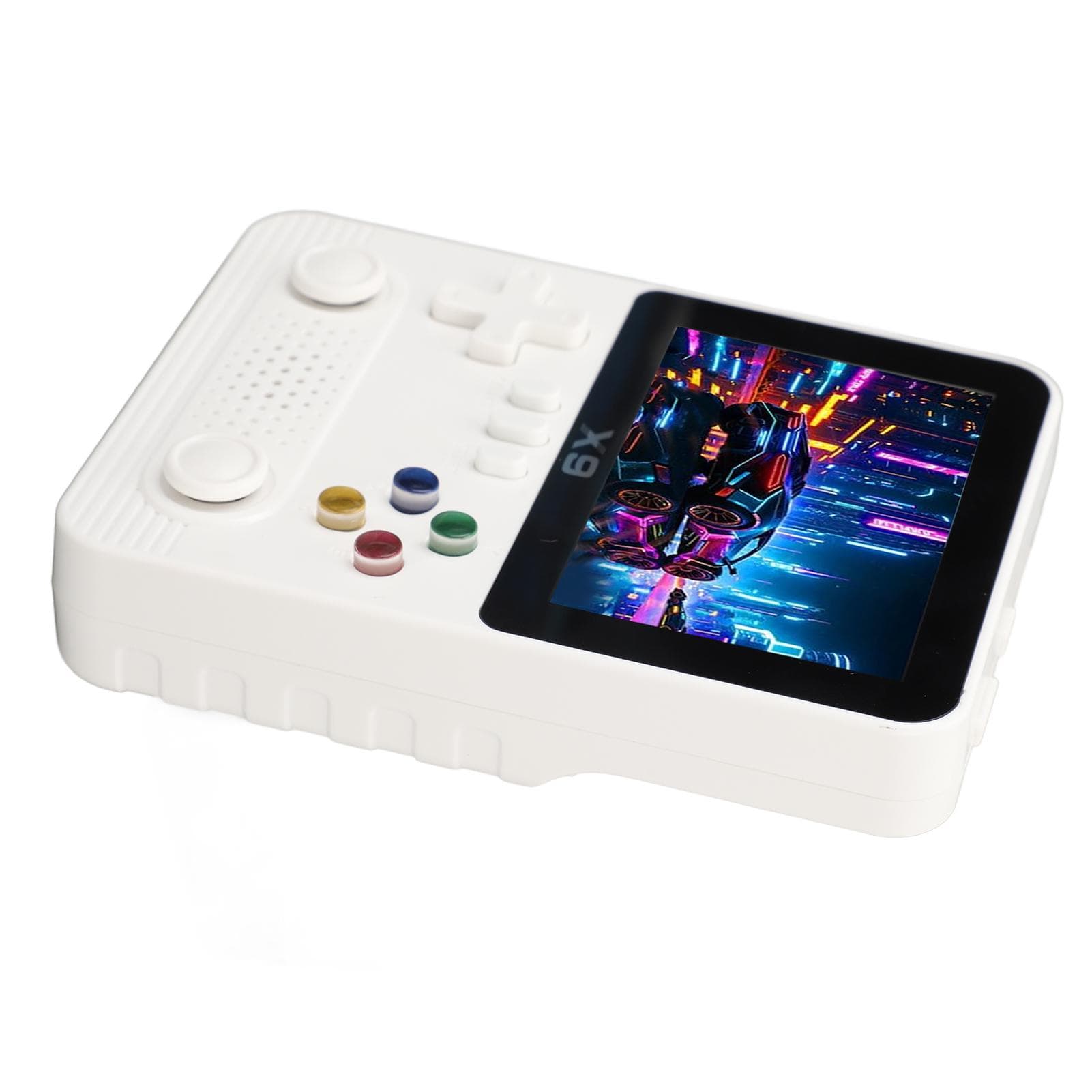 Handheld Game Console with 32G Card 3.5 Inch IPS Color Screen High Resolution Video Games Console white