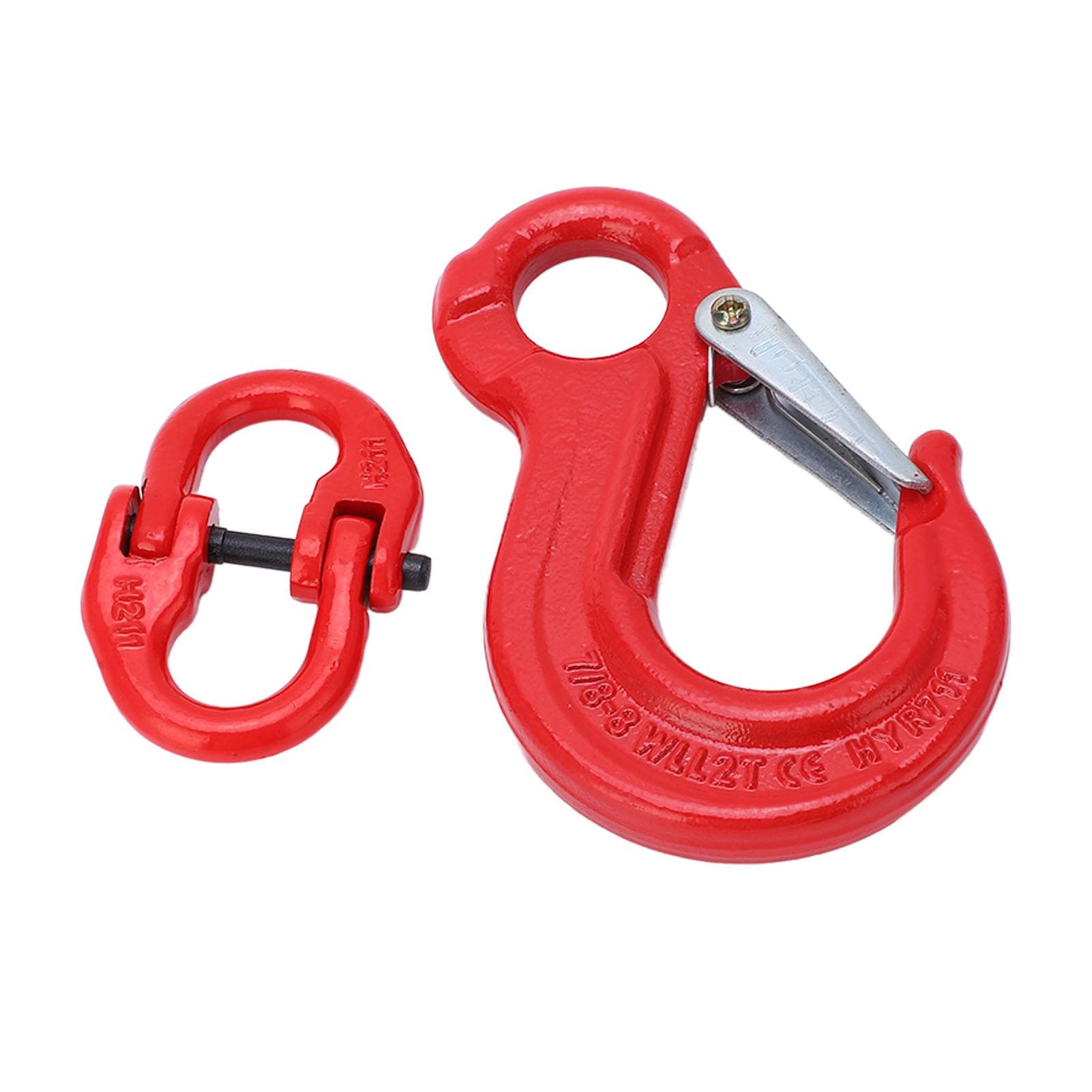 Slip Hook Eye Sling Heavy Duty 2T Bearing Trailer Lifting Chain Connector with 2 Ring Buckle