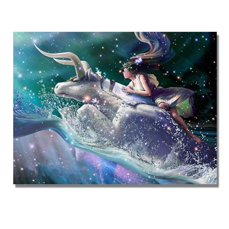 Diamond Painting 12 Zodiacal Diamond Embroidery Constellations Starry Night Landscape Cross Stitch 20X30CM