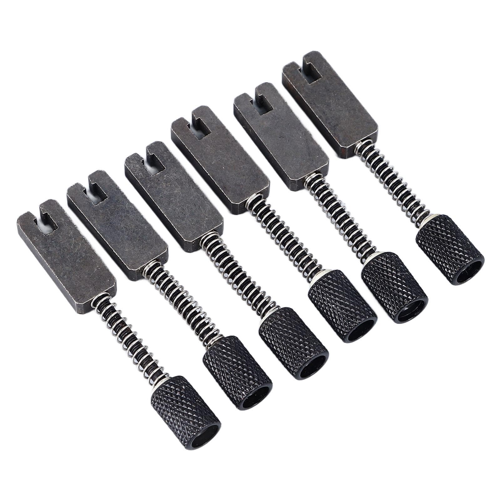 6 Pcs Headless Electric Guitar Bridge Saddle Precise Pitch Adjustment Metal Headless Guitar Bridge
