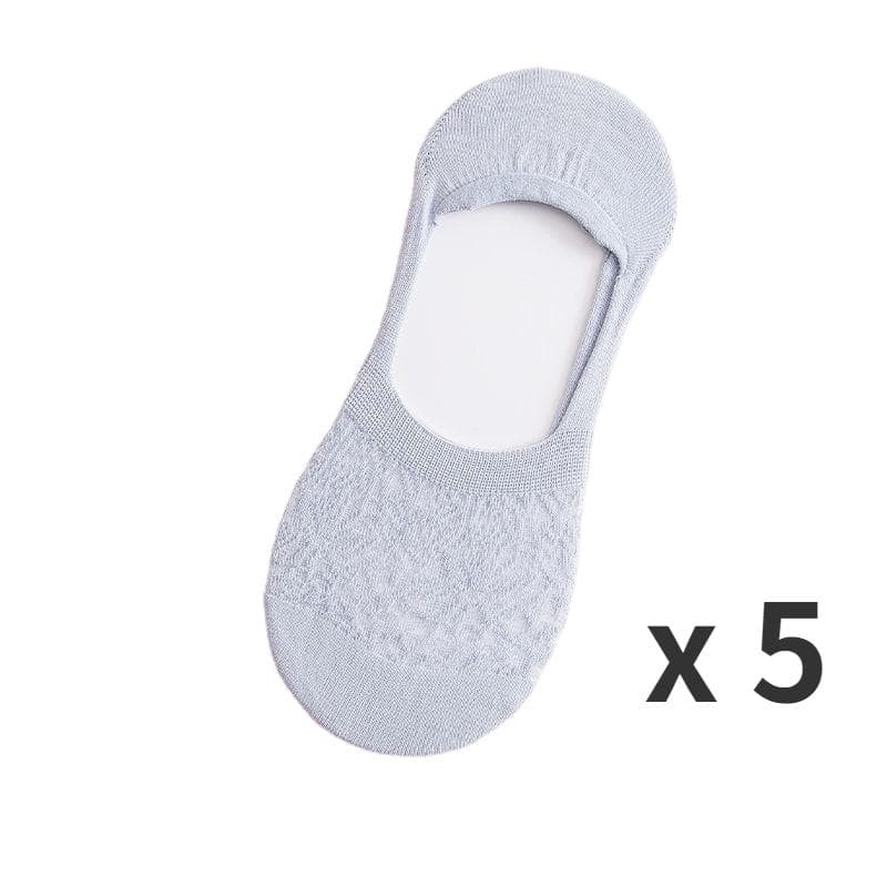 5 pairs Women Invisible Socks Mujer Non-slip Chaussette Ankle Low Female mesh Cotton Boat Socks No Show Breathable Calcetines Size (35-39)