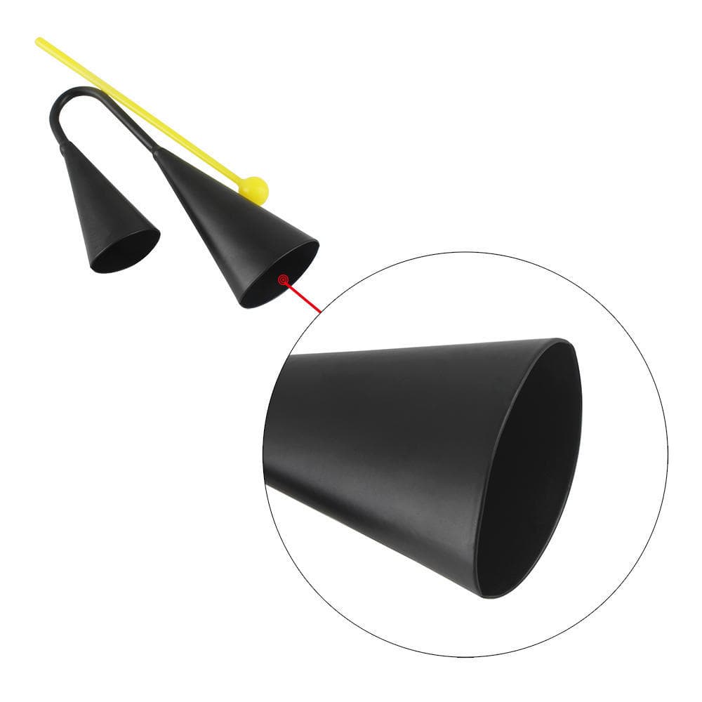Two Tone Metal A-go-go Bell Cowbell Percussion Instrument with Striker