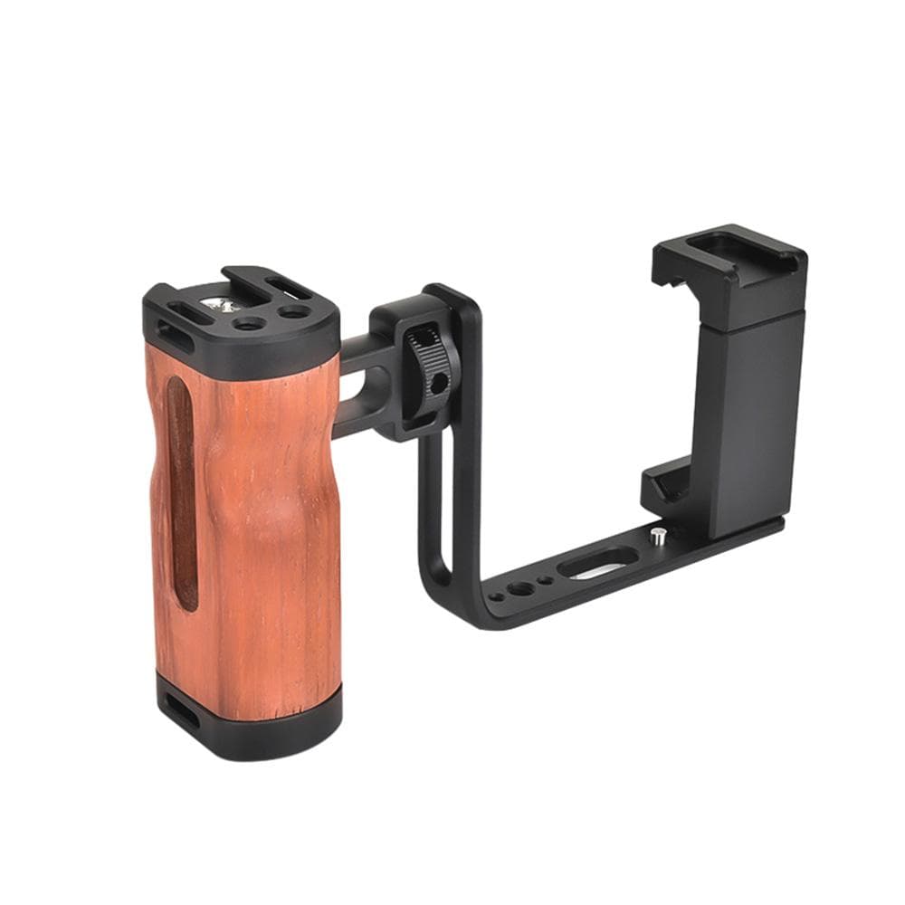 Universal Smartphone Video Grip Handle Handheld Vlog Bracket for Phone Smartphone Video Rig Kit black