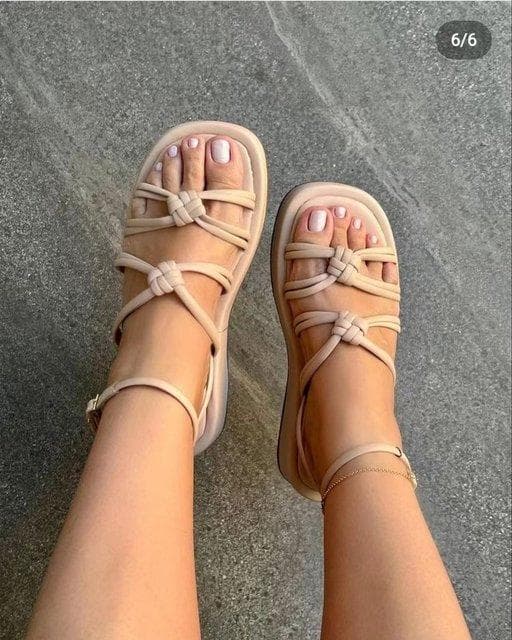 Rome Platform Shoes Wedges Cross Tied Women Sandals Slippers New Summer High Heels Shoes Flip Flops Designer Pumps Slides 42 apricot