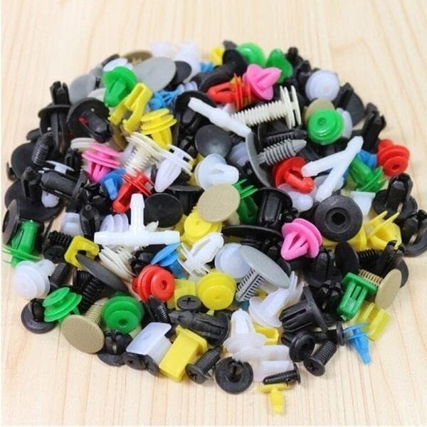 Universal Plastic Clip Car Fender Bumper Door Panel Mixed Buckle Car Inner Hole Lining Plate Holder Push Clip Plastic Rivet Screw 200pcs