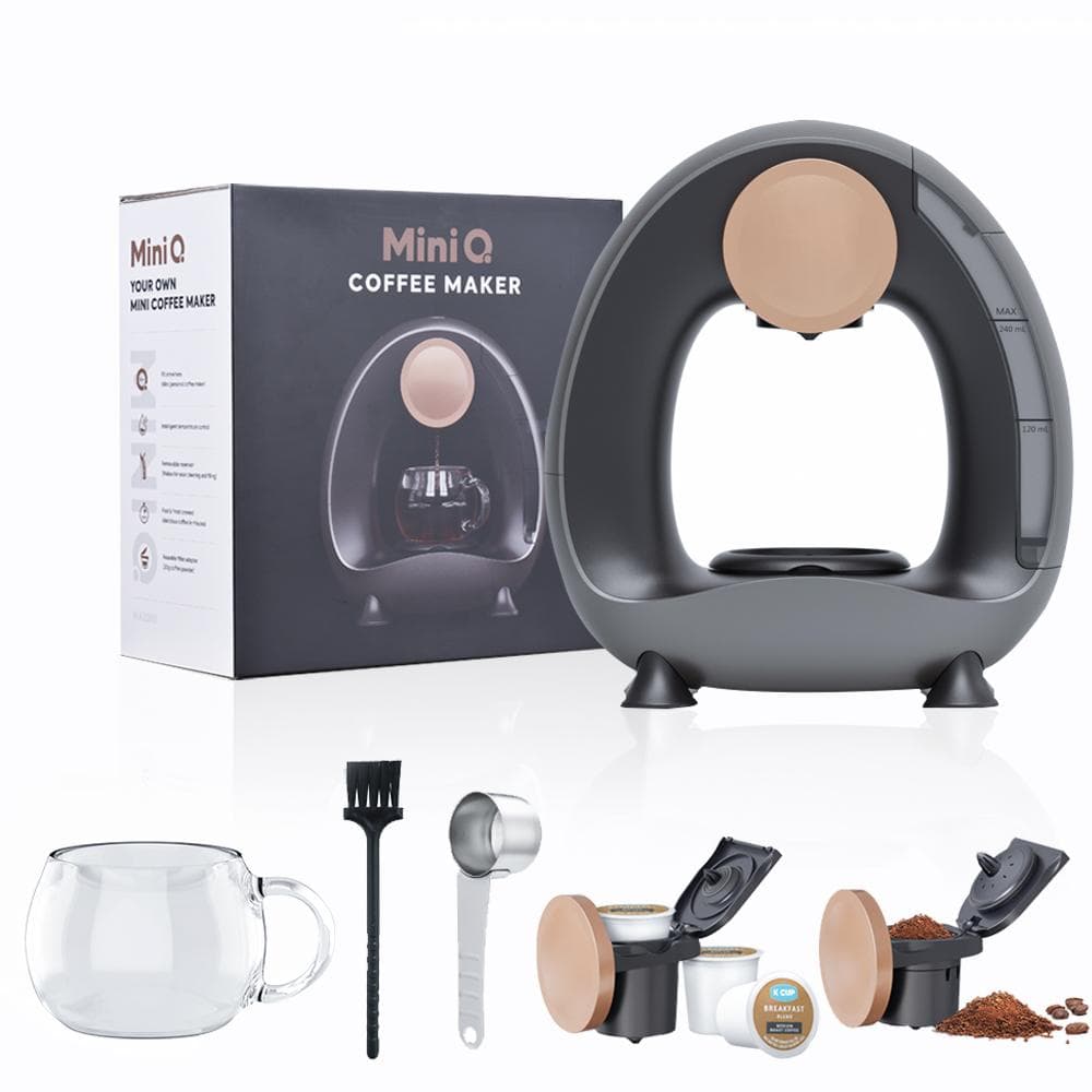 Semi-automatic Coffee Maker for Home 240ml 85 Degrees Constant Temperature 1400W Silent Portable US grey