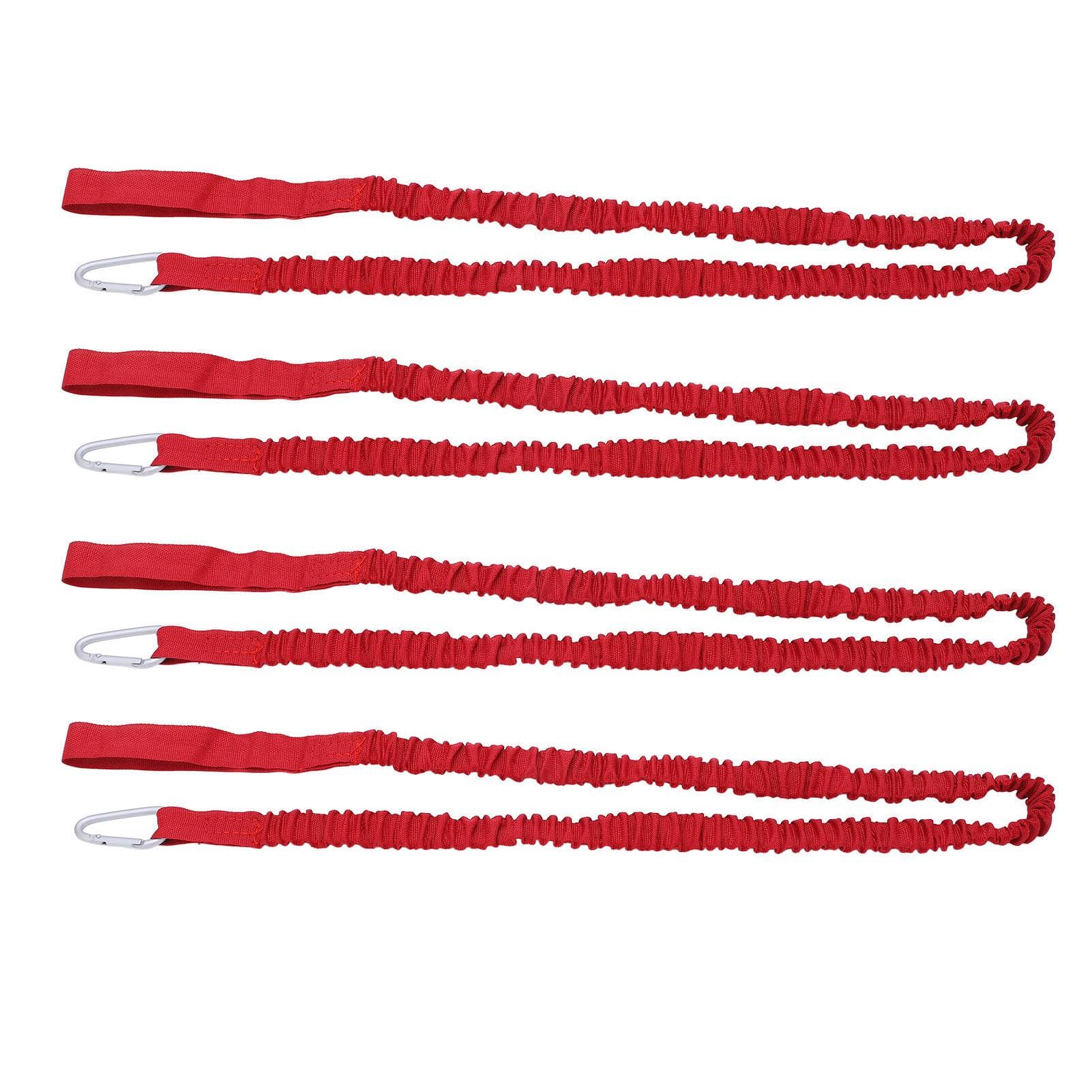 4PCS Kayak Rod Lanyard Nylon Elastic Anti Lost Kayak Paddle Leash For Drifting Surfing Red