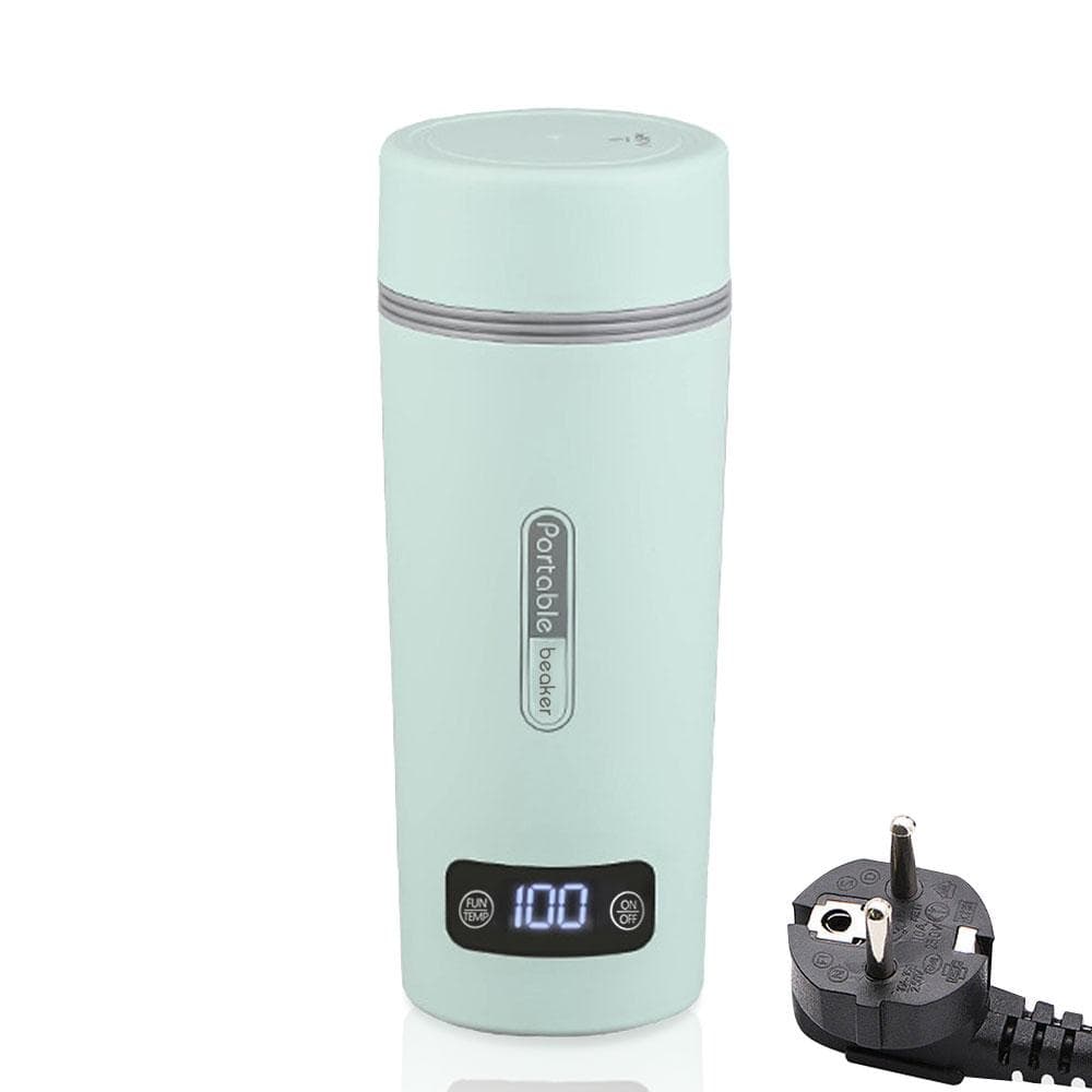 Portable Electric Kettle for Boiling Water 300W 350ml Stainless Steel Anti-Spill Leak Proof EU Plug green