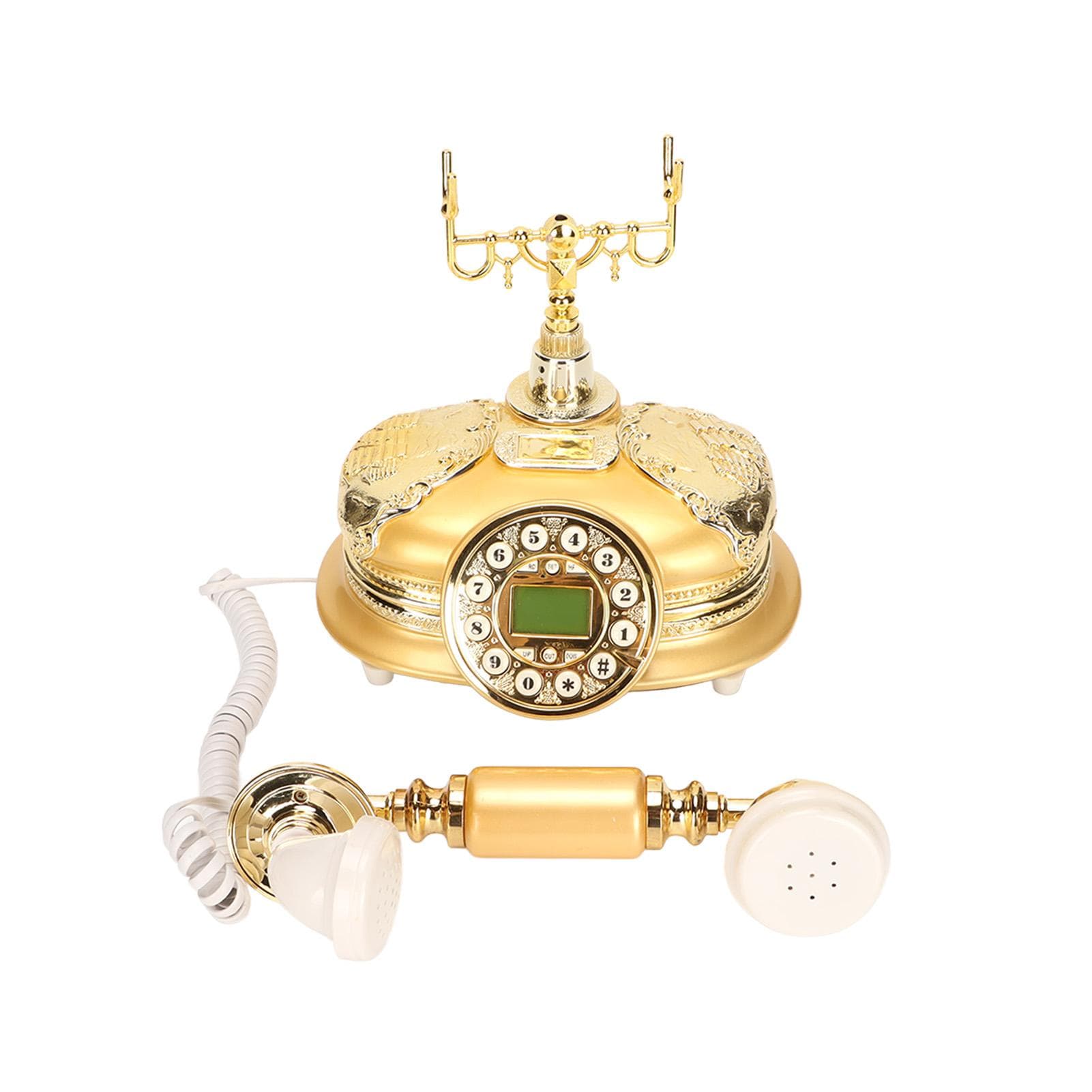 MS‑5600A European Vintage Telephone Classical LCD Display Caller ID Retro Telephone for Living Room US Plug