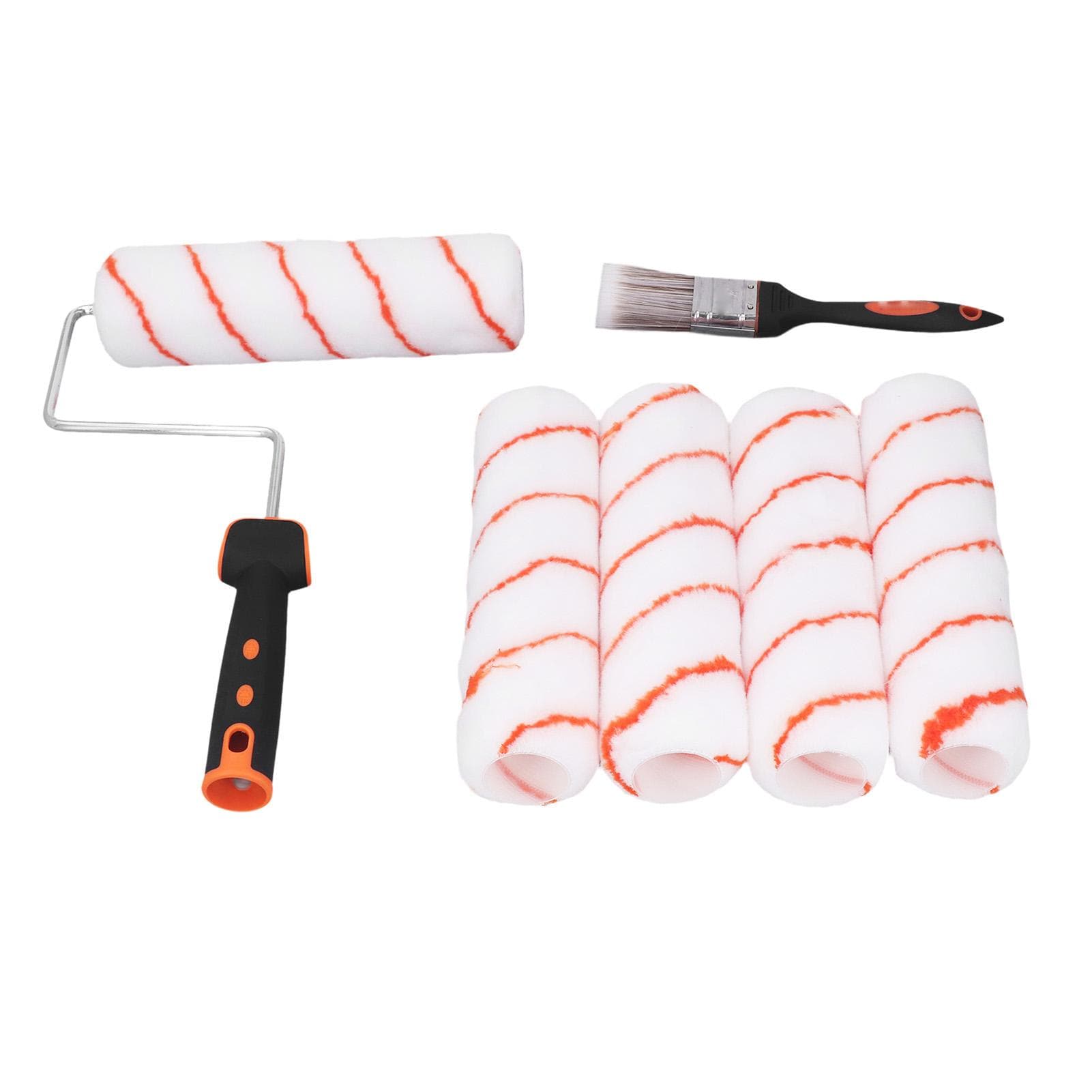 Paint Roller Set 9in Small Kit with Brush Tray Home Indoor Painting Tools Supplies