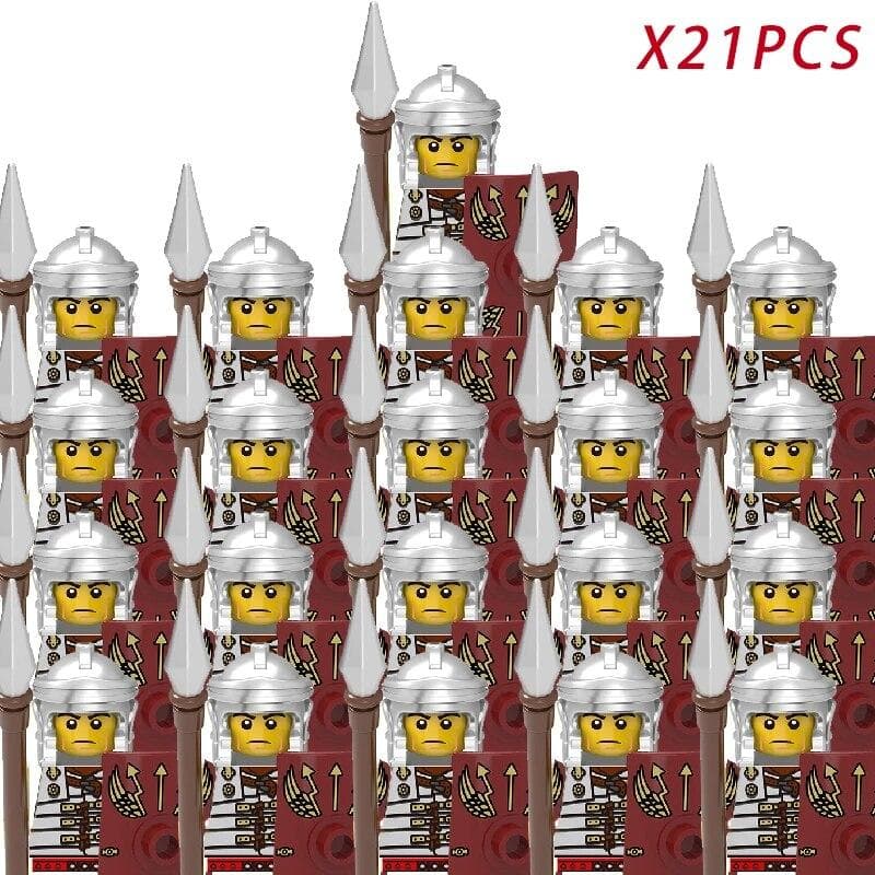 Middle Ages Roman Empire Spartan Crusader Mini Medieval Soldier Figures Model Building Blocks Bricks Toys Gift For Children