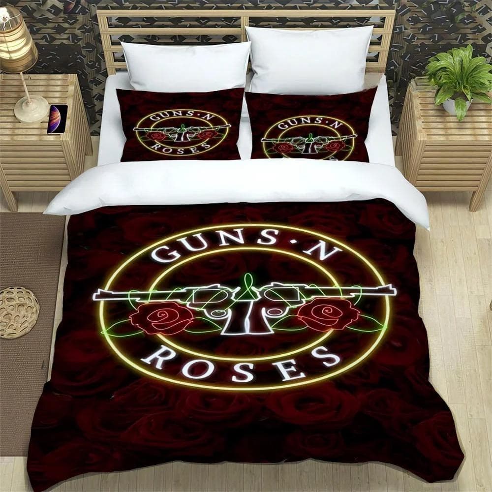 Rock Band Guns N' Roses Bedding Sets exquisite bed supplies set duvet cover bed comforter set bedding set luxury birthday gift 70x133cm 2pcs
