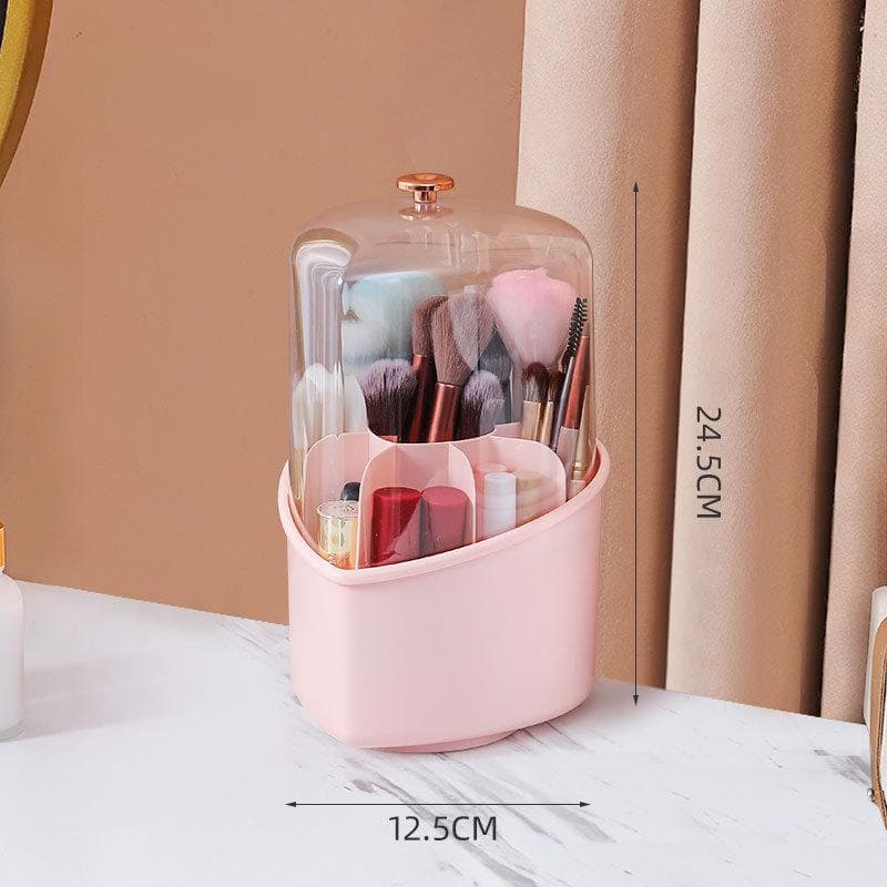 Makeup Storage Box Makeup Brush Storage Bucket Lipstick Holder Transparent Acrylic Cosmetics Storage Organizer pink
