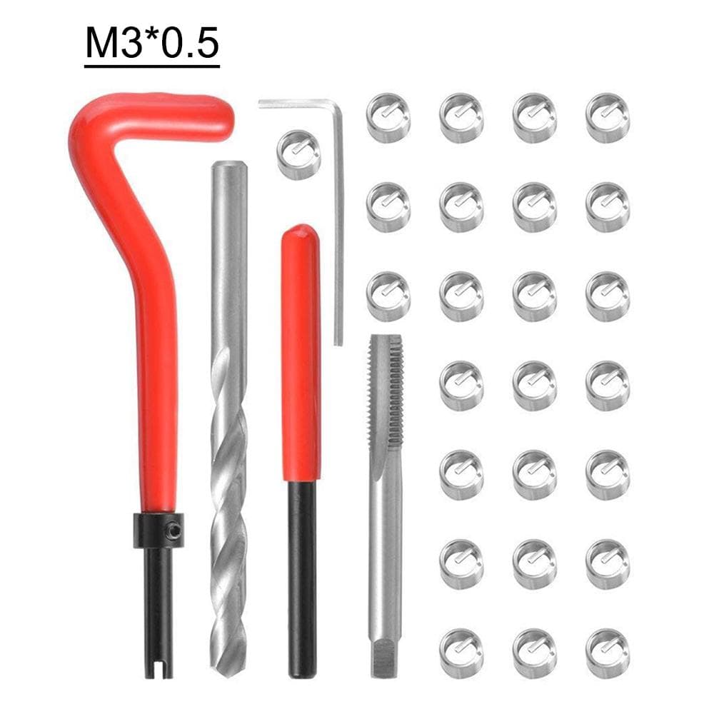 30Pcs Metric Thread Repair Insert Kit M3 M4 M7 M9 M11 Helicoil Car Pro Coil Tool M11*1.5 M3X0.5
