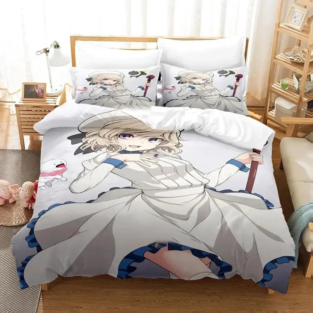 3d Anime Kotoko Iwanaga Kyokou Suiri Bedding Set Duvet Cover Bed Set Quilt Cover Pillowcase Comforter king Queen Size Boys Adult 70x133cm 2pcs