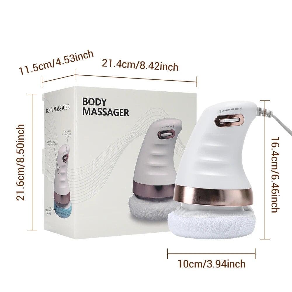 Body Slimming Massager Handheld Vibrating Electric Slimming Machine Adjustable Fat Cellulite Remover Fat Burner Body Shape Care EU Plug white