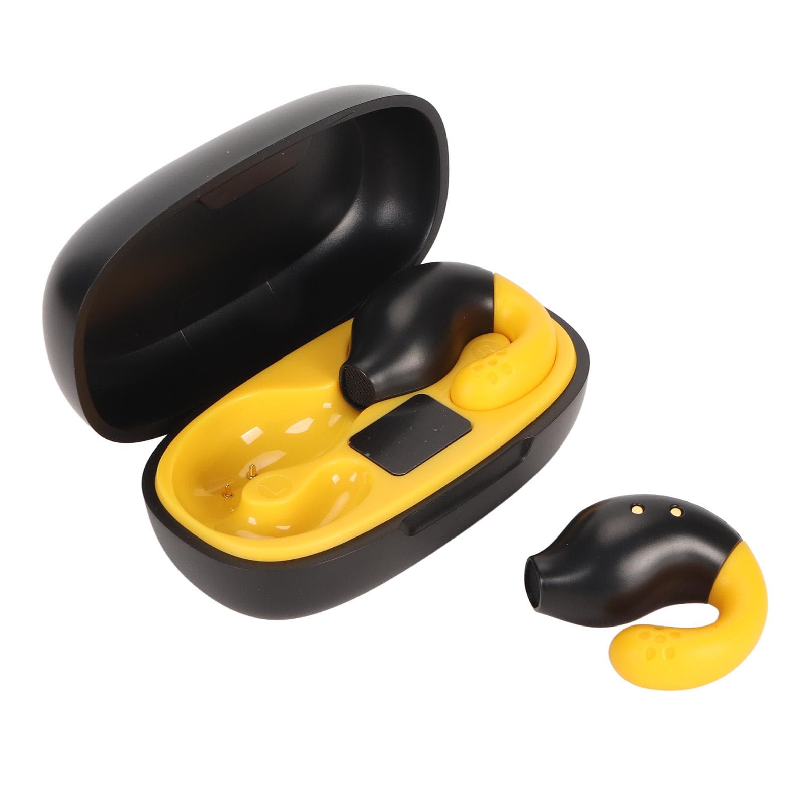 Open Ear Clip Headphones Intelligent Noise Reduction Stereo Surround Sound Mini Bluetooth 5.3 black