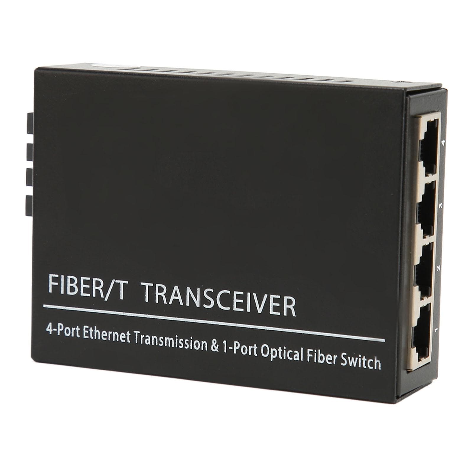 Fiber Media Converter Tx1310nm Single Fiber Single Mode 100Mbps Fiber Optic Transceiver Up to 25km UK Plug