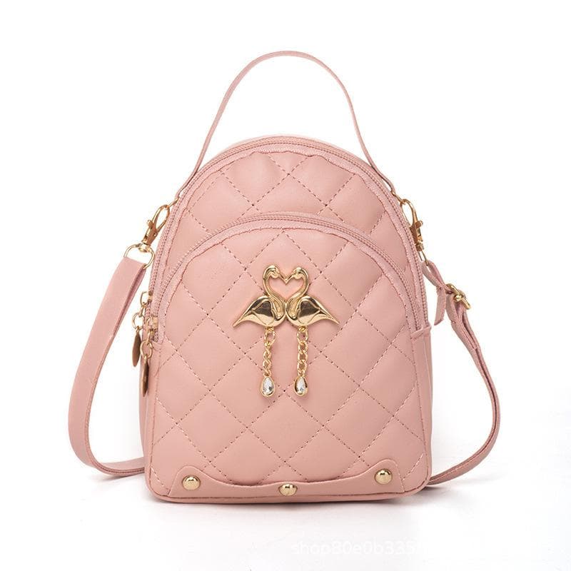 Fashion Backpack One Piece Delivery South East Asia Student Small Schoolbag Embroidered Backpack New pink